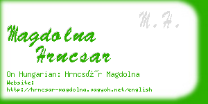 magdolna hrncsar business card